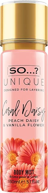 So…? Unique Womens Coral Daisy Body Mist 150ml Fragrance Spray