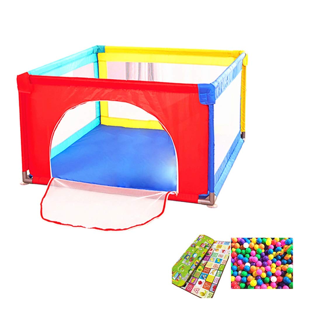 屋内世帯の赤ん坊のゲームの滑走路の運動場の幼児子供の安全反落下の塀のおもちゃの家およびマット サイズ さいず 100 100cm B07mkl7y3q 100 100cm ベビーゲート お買得