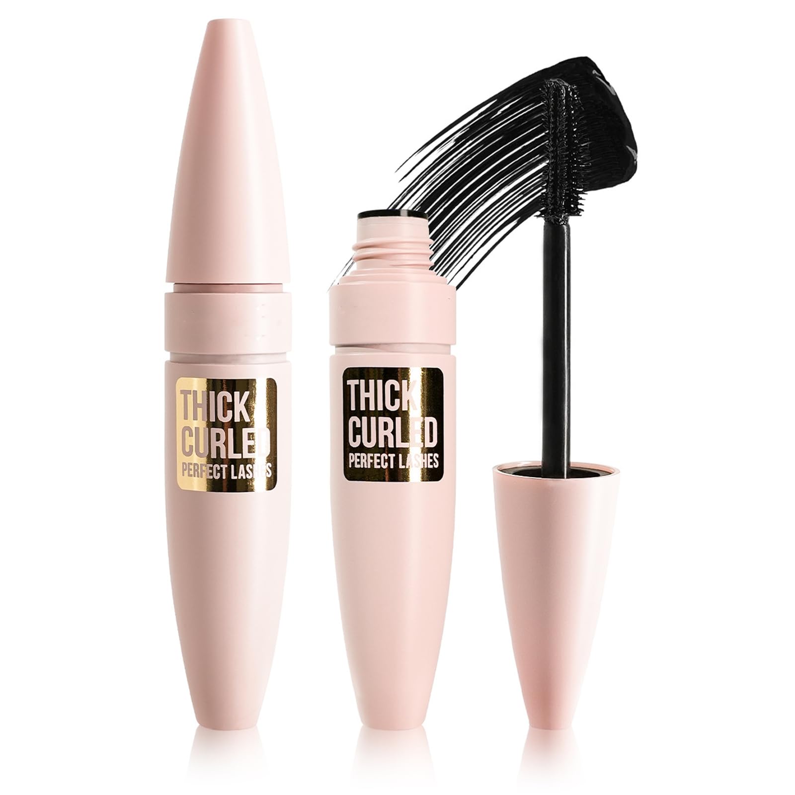 Waterproof Mascara - Mascara Black Volume and Length - Lengthening Black - Voluminous Eyelashes, Clump-Free, Long-Lasting, Natural Smudge-Proof, Adds Length, Depth, Fuller Lashes