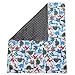 Snuggle Stuffs Unisex Baby Reversible Minky Dot Stroller Blanket (Choose Color) (Dinosaurs/Grey)