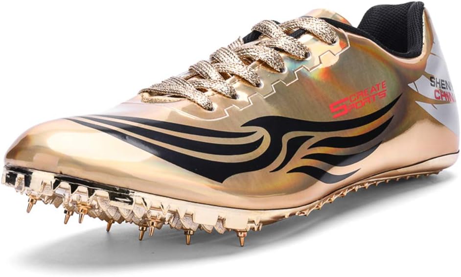 Ifrich Men's Women's Track & Field Shoes Spikes Running Training Sneakers Lightweight Jumping Athletics Track Shoes with Spikes for Youth, Kids, Boys and Girls