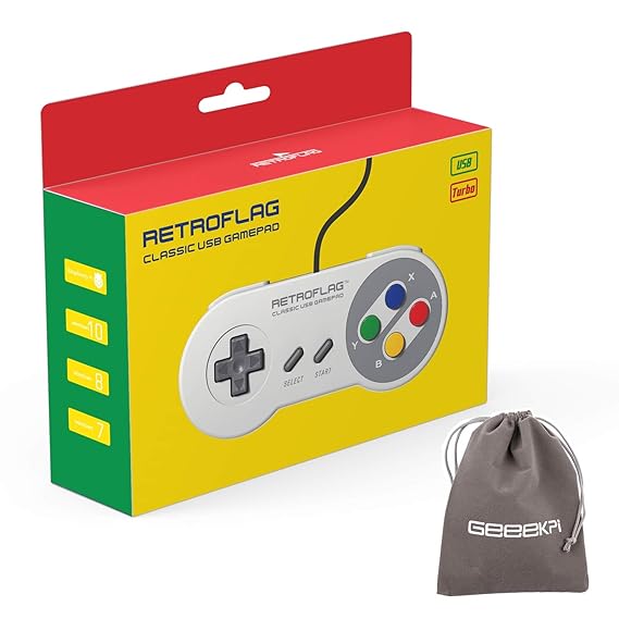 Retroflag Classic USB Gamepad Kabel Controller Joystick für Retroflag SuperPi Case & NESPI Case, Kompatibel mit Raspberry Pi,
