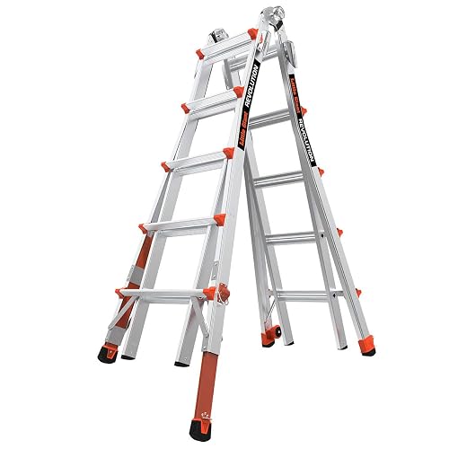 Little Giant Ladders, Revolution with Ratchet Levelers, M22, 22 ft ...