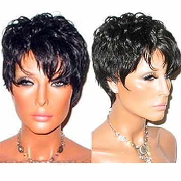 Amazon Com Human Short Hair Wigs N L W Brazilian Hair Natural