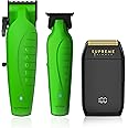 Supreme Trimmer 3-in-1 Barber Kit | Vader Clipper, Vader Trimmer & Crunch Foil Shaver | Men's Professional Beard Trimmer, Brushless Motor Clippers & Waterproof IPX6 Shaver | Acid