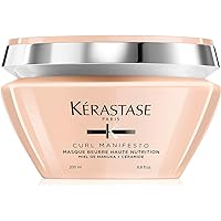 éٲ Curl Manifesto, Beurre Haute Nutrition Hair Mask, Strengthens & Prevents Breakage, Adds Softness & Shine, For All W