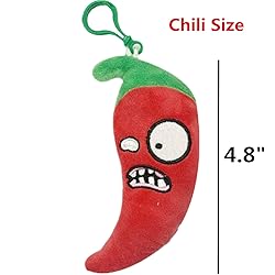 BASHERISE 3 PCS PVZ Plant Plush Zombies Keychain