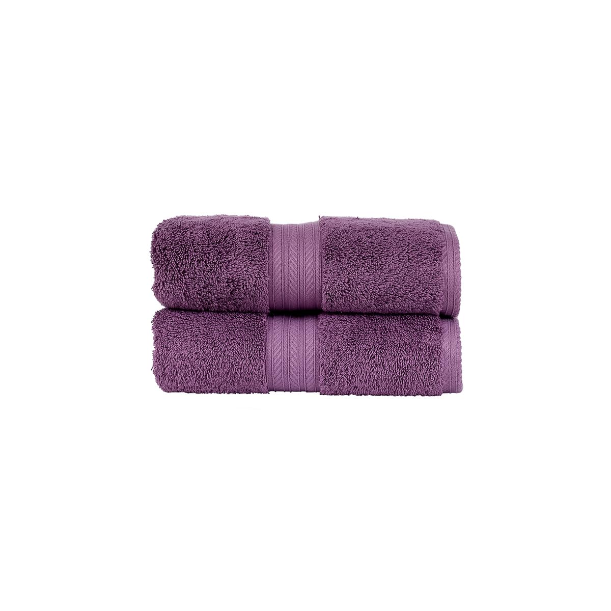 Christy Renaissance 2 Hand Towels Set | Berry Purple | 100% Egyptian Cotton Pile | Luxuriously Soft and Super Absorbent | 675 GSM | Plush Fluffy and Long Lasting