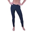 Vivian's Fashions Long Leggings - Cotton, Junior Size (Black, Medium)