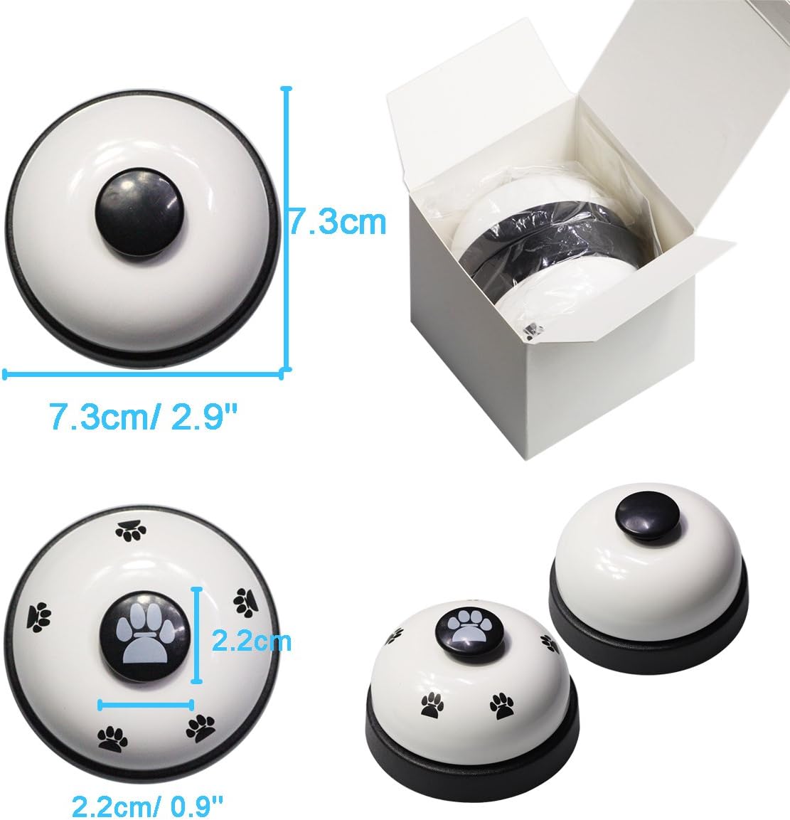VIMOV Pet Training Bells, Set of 2 Dog Bells for Potty Training and Communication Device… : Pet Supplies