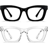 Hubeye Oprah Style Readers for Women Stylis Style Reading Glasses with Blue Light Blocking and Spring Hinge