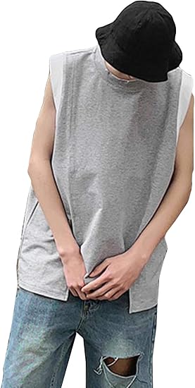 Mengfanメンズ タンクトップ 無地 スポーツ フィットネス ノースリーブ シャツ メンズタンクトップ シャツ スリムタンクトップ ベスト 通販 Amazon