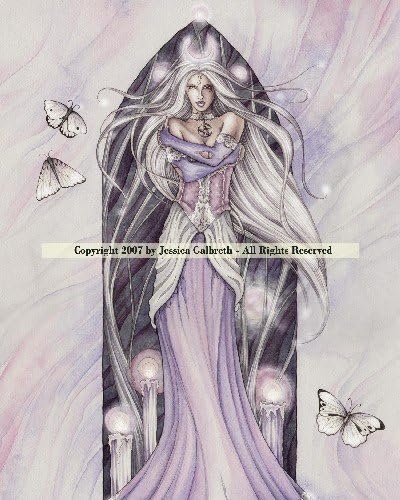 Ceramic Sensations - Jessica Galbreth - WHITE MAGICK - Decorative Fantasy Ceramic Wall Tile - 88312