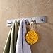 KES Self Adhesive Hooks Rail STAINLESS STEEL 5-Hook Rack Bath Towel Hook Sticky Bathroom Kitchen Towel Multi Hanger Brushed Finish, A7060H5-2