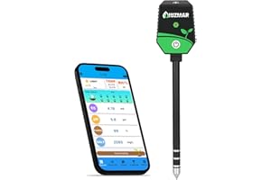 UIUZMAR Soil pH Meter Soil Moisture Meter 8 in 1 Fertility Salt Moisture pH EC Light Humidity Temp Accurate Soil pH Test Kit for Garden and Hydroponics