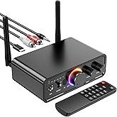 MOREGAX Upgraded M18 Bluetooth 5.3 Audio Receiver Transmitter for Home Stereo TV, HiFi Wireless Bluetooth Low Latency Audio Adapter, Supports USB, RCA, 3.5 mm AUX, DAC, Coaxial, Optical Input/Output