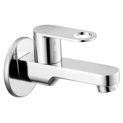 Oleanna Prime Brass Quarter Turn Fittings Long Body Bib Cock Bathroom Taps (Chrome Finish)