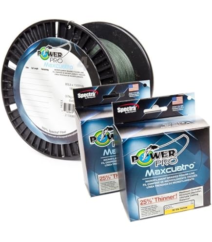 Power Pro Maxcuatro Braided Fishing Line - 40LB Test, 300 Yard, Moss Green