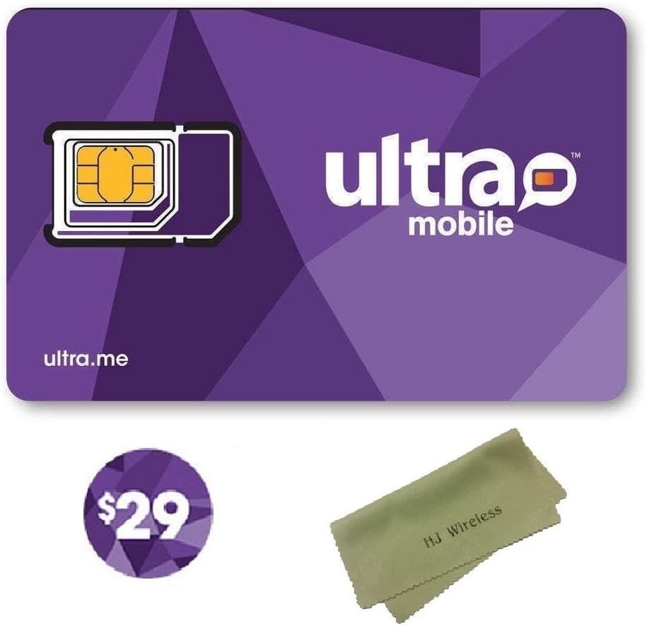 Ultra Mobile Triple Cut SIM Card w/ $29 Month Unlimited International Plan. Nano / Micro / Standard Ultra Mobile 4G LTE SIM Card Free India Calling Preloaded Activation Kit($29 Monthly Plan)
