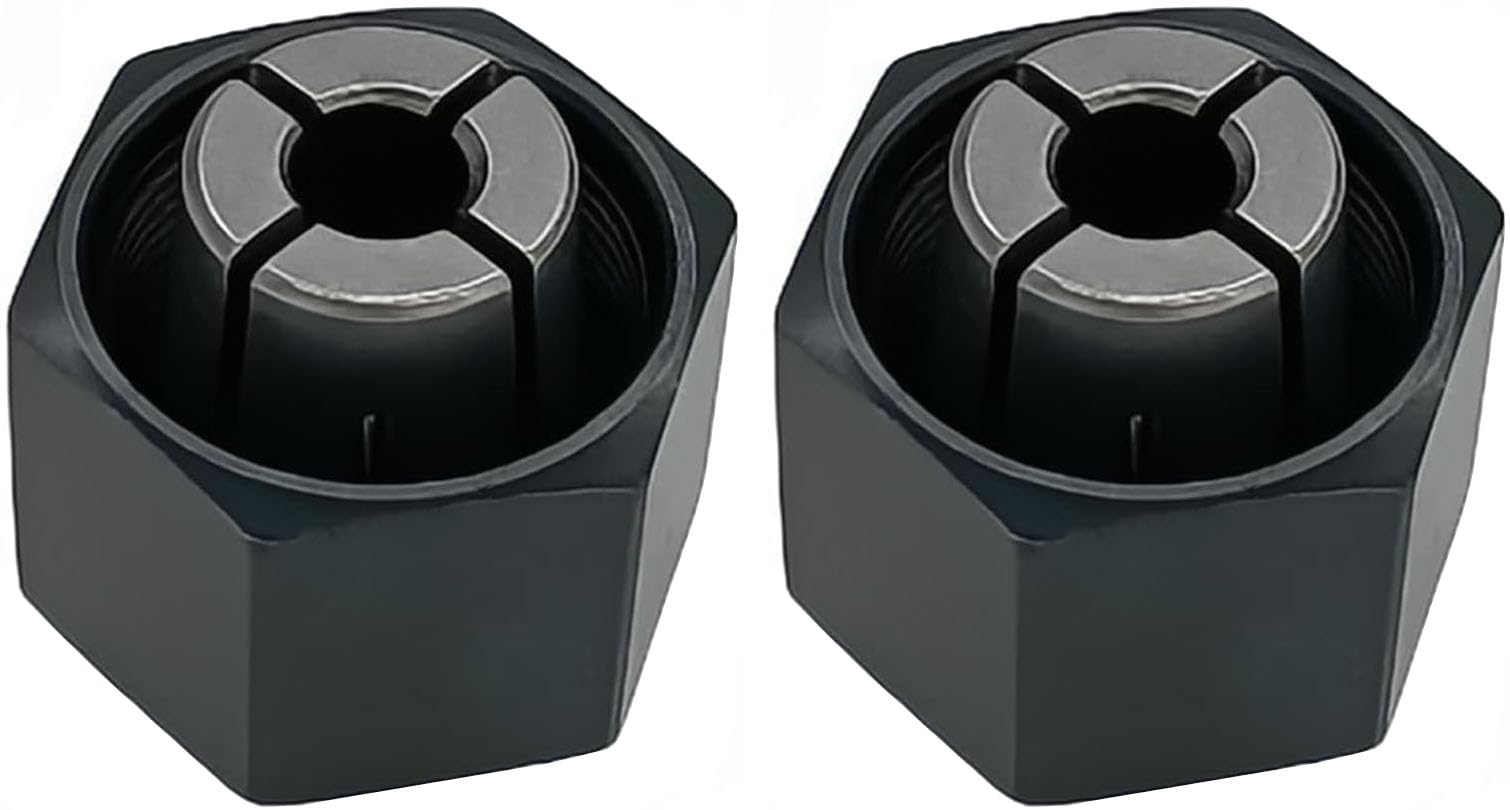 Photo 1 of 1/4" Router Collet 6.35mm replace For Dewalt DW621 DW616 DW618 Router, For Boschh 1617, 1617EVS, 1618, 1618EVS, 1613, 1613EVS, 1613AEVS Router Part No 326286-04 323-293 2610906283 (2 Pck)