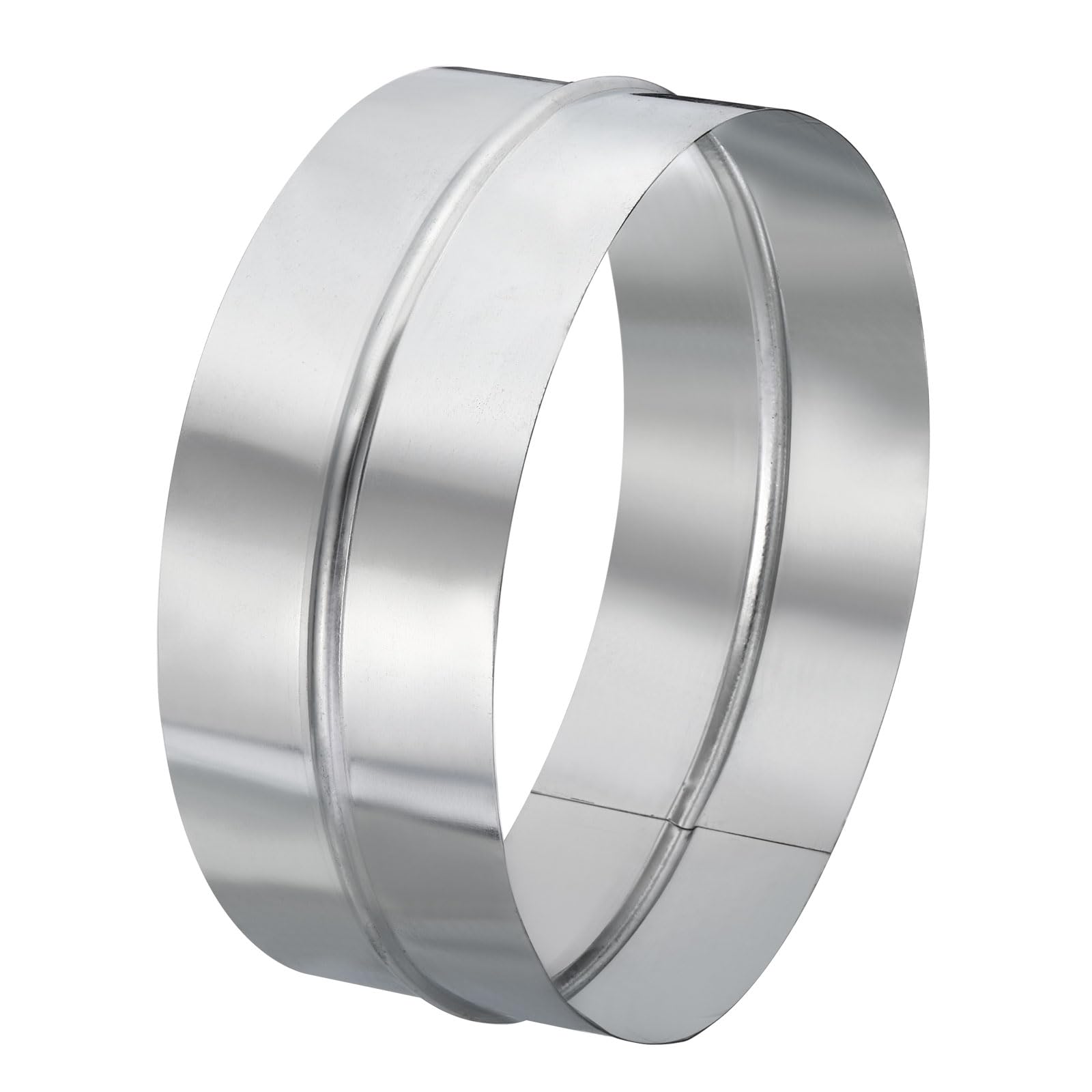 PATIKIL 10" Duct Connector, Galvanized Steel Duct Coupling Vent Coupler Dryer Pipe Coupling Hose Extension Connector for HVAC Exhaust Fan Vent Systems, 4" Long