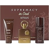 Afnan Supremacy in Oud Luxury Perfume Gift Set - Extrait De Parfum (3.4 oz) + Deodorant (5.1 oz) + Shower Gel (5.1 oz) | Intense & Opulent Oud Fragrance