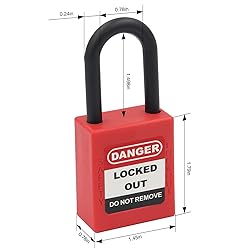 Red Safety Padlock, Loto Lockout Tagout Safety