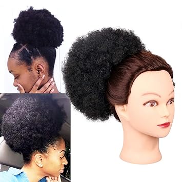 Gx Beauty Large 1b Afro Puff Drawstring Ponytail Synthetic