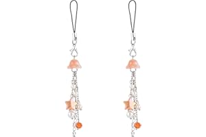 Ornaland 2 Pcs Phone Charm Wrist Strap Y2K Cute Phone Charms Chain for Backpack Keychains Cameras Wallets Pendant Decoration