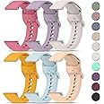 Tobfit 20mm 22mm Watch Bands Quick Release Watch Straps with Color Matched Metal Buckle, Soft Silicone Breathable Replacement Sport Watch Wristbands for Women Men