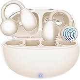 Merryking AI Translator Earbuds, Real Time 3-in-1 Translation Earbuds 144 Languages & Accents,Open-Ear Clip-On Design for Travel, Business & Multilingual Conversations, (Milky White)