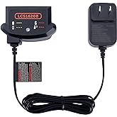 LCS1620B Replacement for Black and Decker 20V Lithium Battery Charger, Compatible with Black and Decker 12V and 20V MAX Battery LBXR20