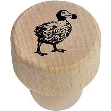 Azeeda 19mm Loiseau Dodo Bouchon De Bouteille De Vin