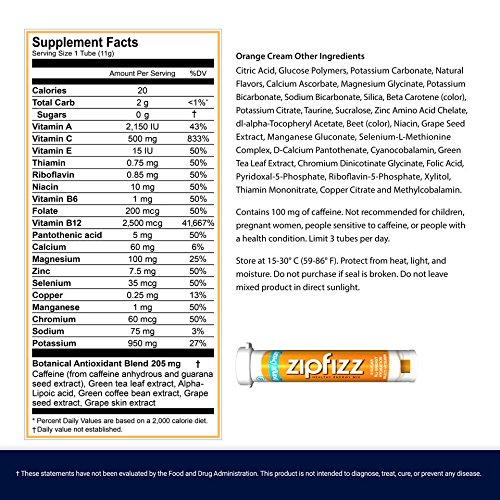 Zipfizz Healthy Energy Drink Mix, Orange Cream, 20 Count New eBay