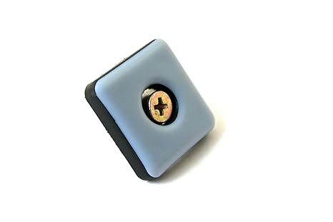 GLEITGUT 24 x Teflongleiter eckig zum Schrauben 25 x 25 mm - Möbelgleiter mit PTFE-Gleitfläche - quadratisch - Stuhlgleiter