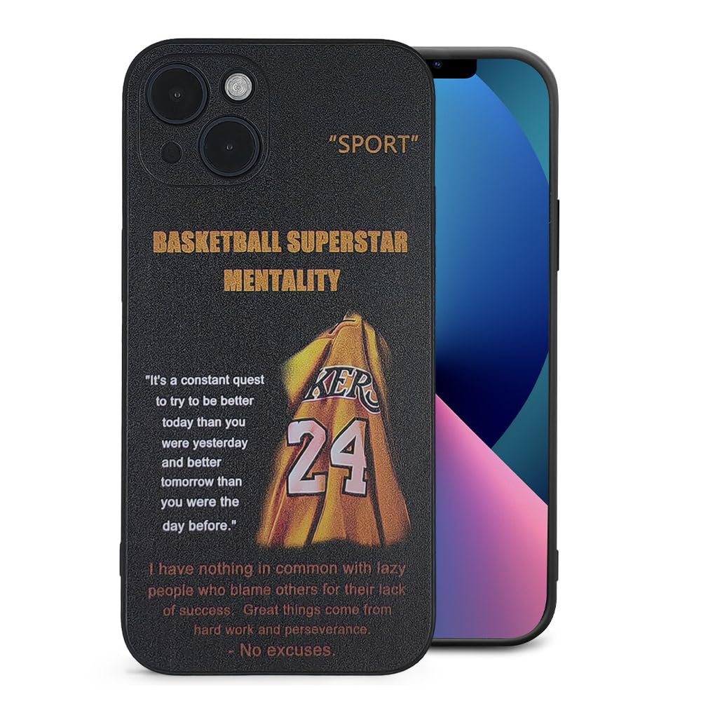 YTVCCAFDZ Compatible with iPhone 15 case Soft Silicone Cool Sports Basketball nti-Scratch Shockproof Phone case iPhone 15 Suitable for Boys Girls Men Women Teenagers 6.1 inch