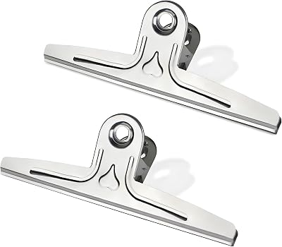 Coideal Extra Large Bull Clips 11.8 Inch 2 Pack Stainless Steel Giant Clips
