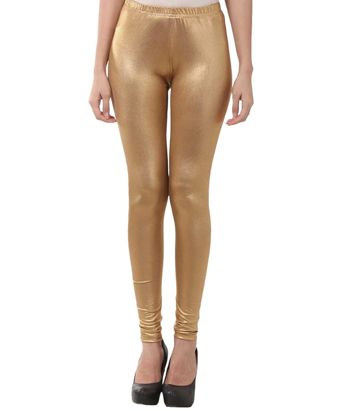 Gold lycra leggings Clearance