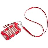 Vera Bradley womens Premium Cotton Zip Id Breakaway Lanyard
