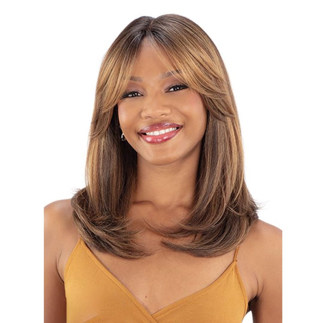Photo 1 of -N-Go Equal Synthetic Curtain Bang Hd Lace Wig - Sage (1 JETBLACK)