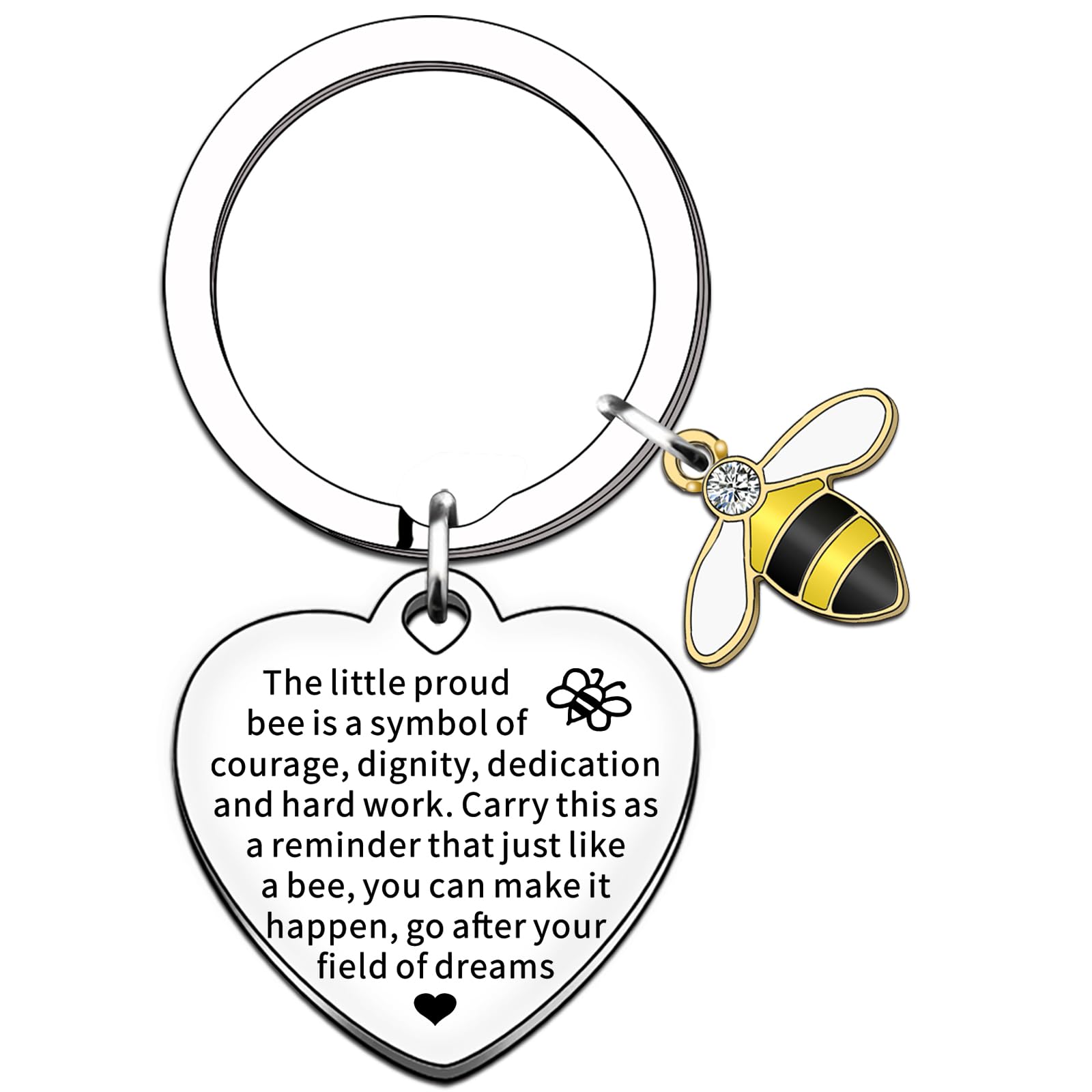 TTOVEN Inspirational Gifts for Women Bee Lover Gifts for Coworkers Leaving Motivational Farewell with Bee Yourself Charm Colleague Appreciation Presents