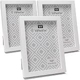 YiPinYin 7x5in Photo Frames Set of 3 White Boxed Gallery 5x7 Wall Tabletop