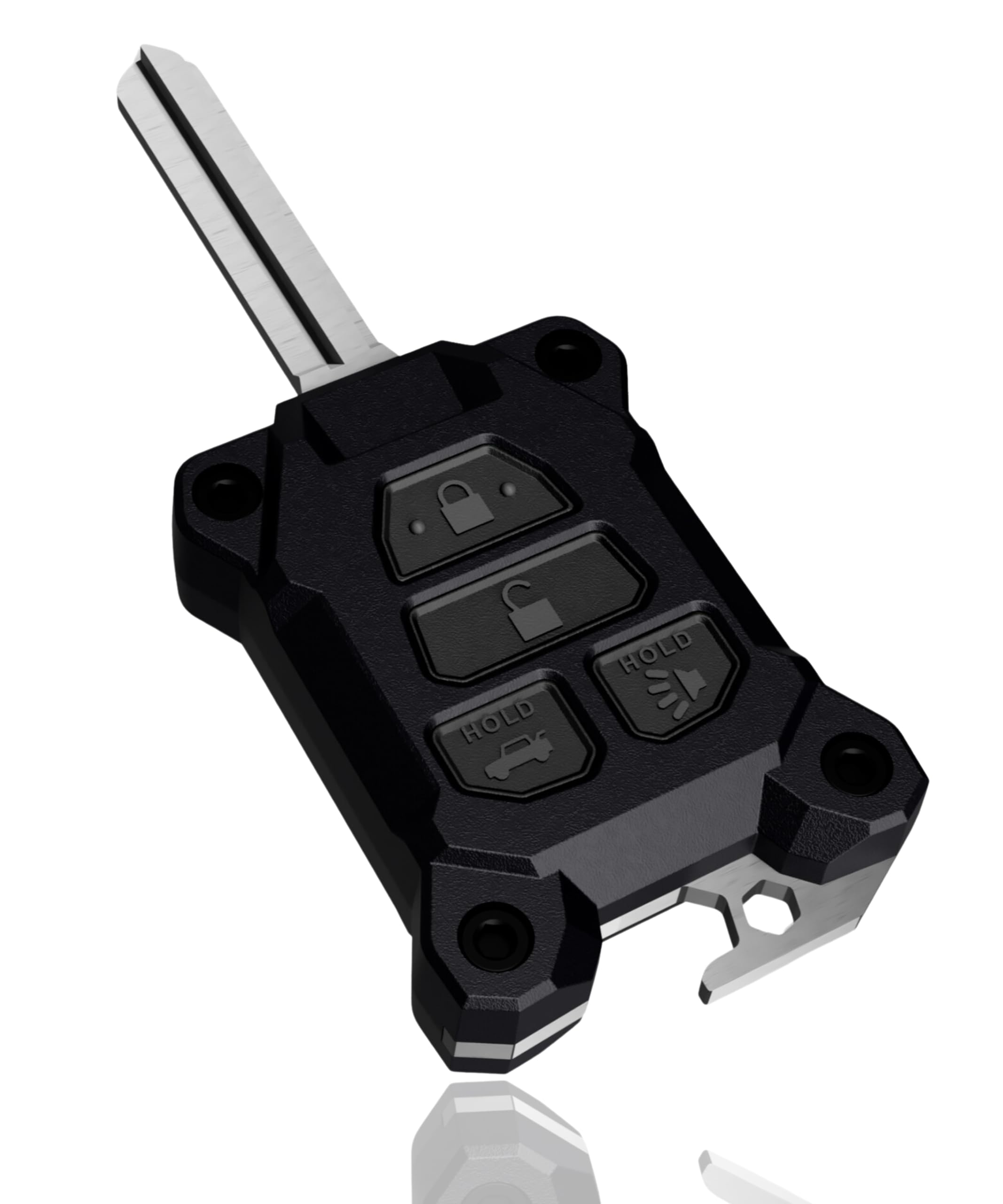 Photo 1 of Tacoma Key Fob SR5 and Manual Key Cover Upgrade - Check Fitment Guide Fits 3rd Gen Tacoma - Fits Toyota Tacoma Accessories - Includes Stainless Steel Bottle Opener (Black, Black Screws)