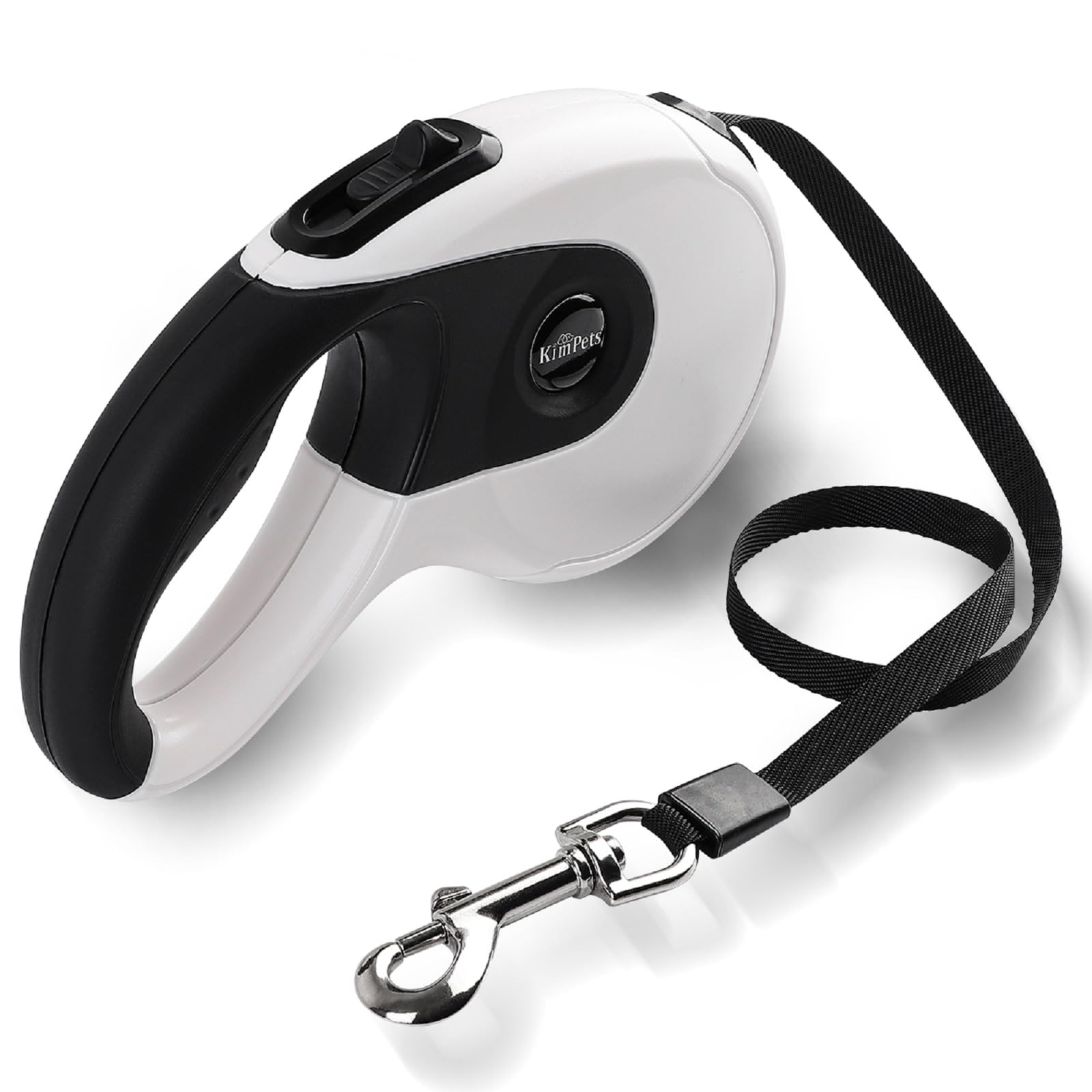 PUGTOW Retractable Dog Lead, 9.8 Ft /3 M Tangle Free Children Extendable Dog Leash for Small Cats Dogs Up to 15kg, Anti-Chewing Nylon Tape with One-Handed Break, Pause, Lock for Kids