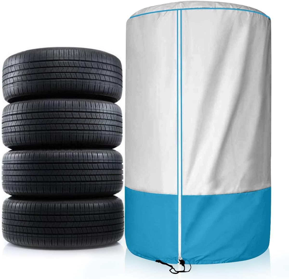Tire Cover, Large Tire Storage Bag Holding 4 Tires Up
