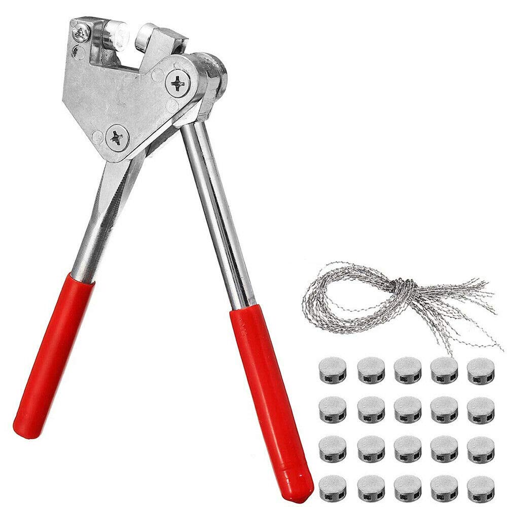 Sealing Pliers SENRISE Security Sealing Tool Insulation Security Lead Seal for Lead Diameter up to 10mm (1x Sealing Pliers + 20 x Seal Rings + 20 x Seal Wires)