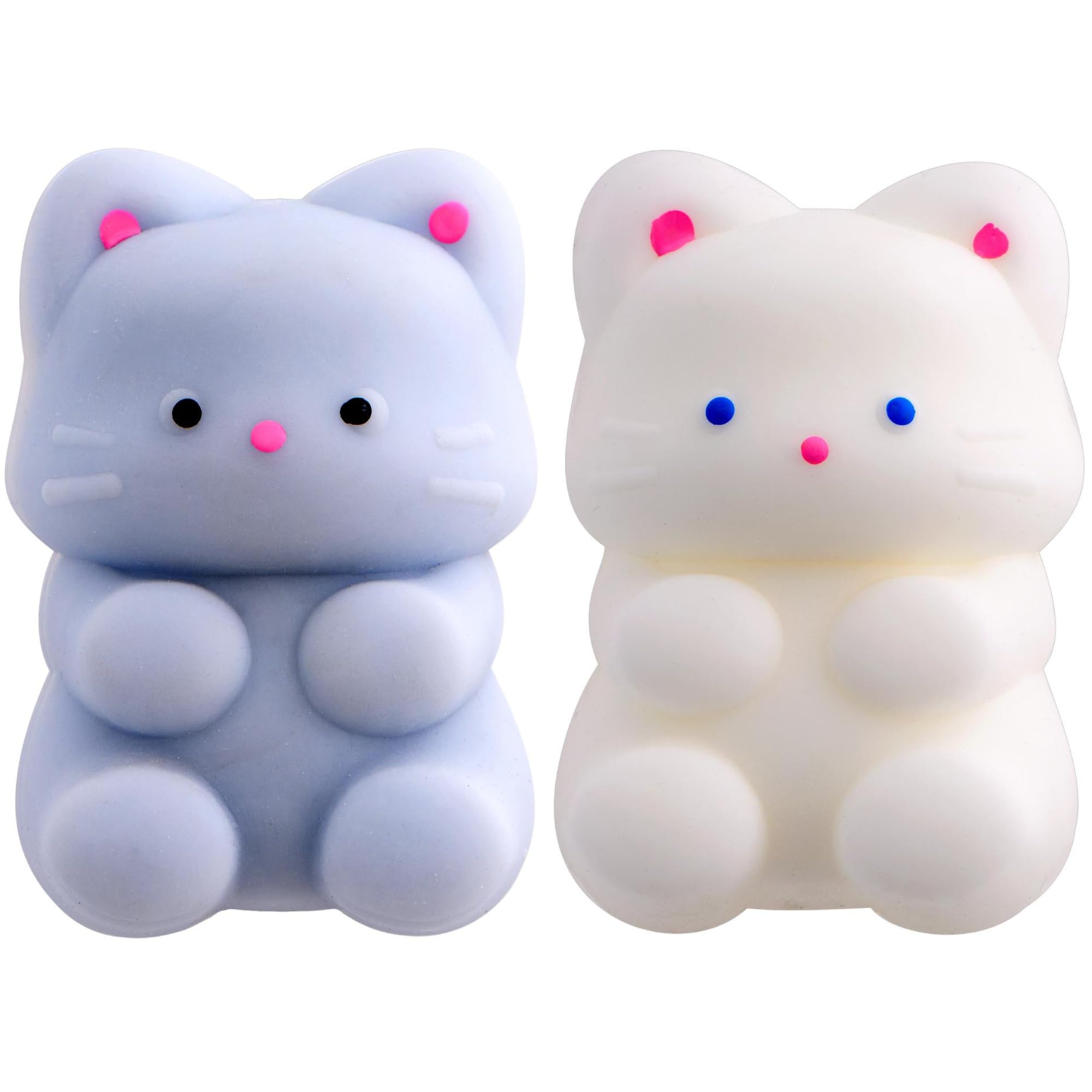 Photo 1 of nutty toys Squishy Cat Set - 2 Soft Silicone Kawaii Kitties, Top Stress Relief Toy 2025 Unique Gifts for Teens Kids Women Men Adults Best Teenage Girls Teen Boy Tween Christmas Stocking Stuffers Idea