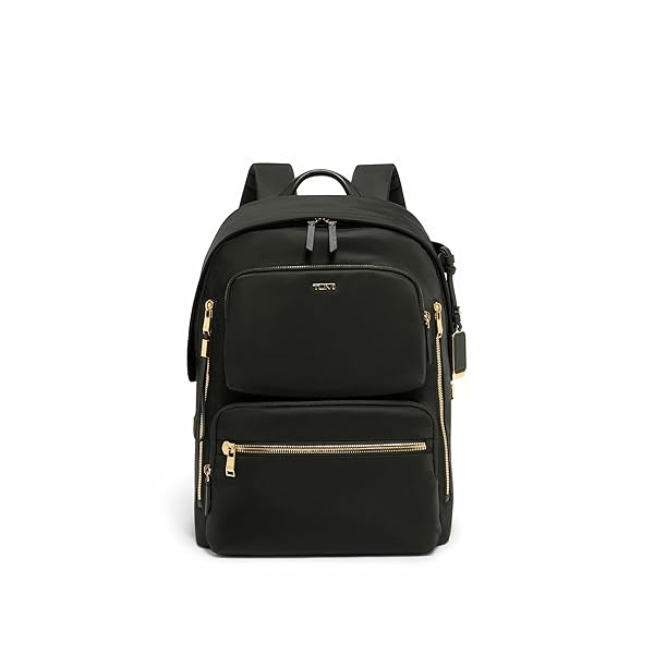 TUMI – VOYAGEUR MONTANA BACKPACK – STYLISH TRAVEL BACKPACK FOR WOMEN – FOR BUSINESS, WORK – FITS UP TO 16″ LAPTOPS – BLACK/GOLD