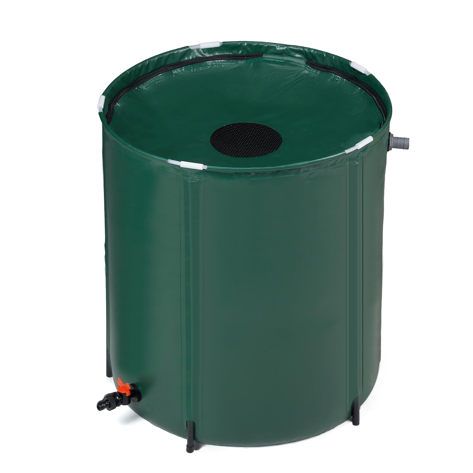 Photo 1 of VINGLI 50 Gallon Collapsible Rain Barrel, Portable Water Storage Tank, Rainwater Collection System Downspout, Water Catcher Container with Filter Spigot Overflow Kit