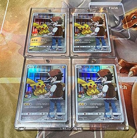 Amazon ピカチュウ レッド Chr キャラクターレア 4枚 ドリームリーグ Sm11b 054 049 ほっぺすりすり ボルテッカー ポケカ ポケモンカードゲーム おもちゃ おもちゃ